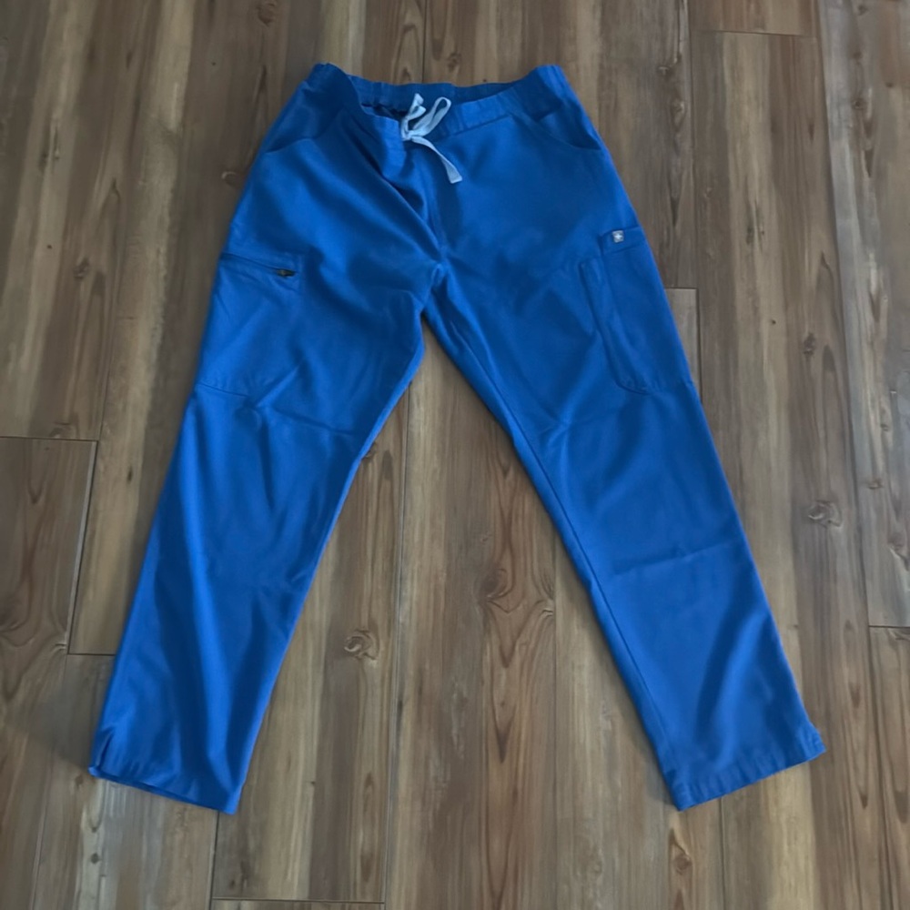 Figs Yola Skinny Scrub Pants in Royal Blue Size Medium Petite.